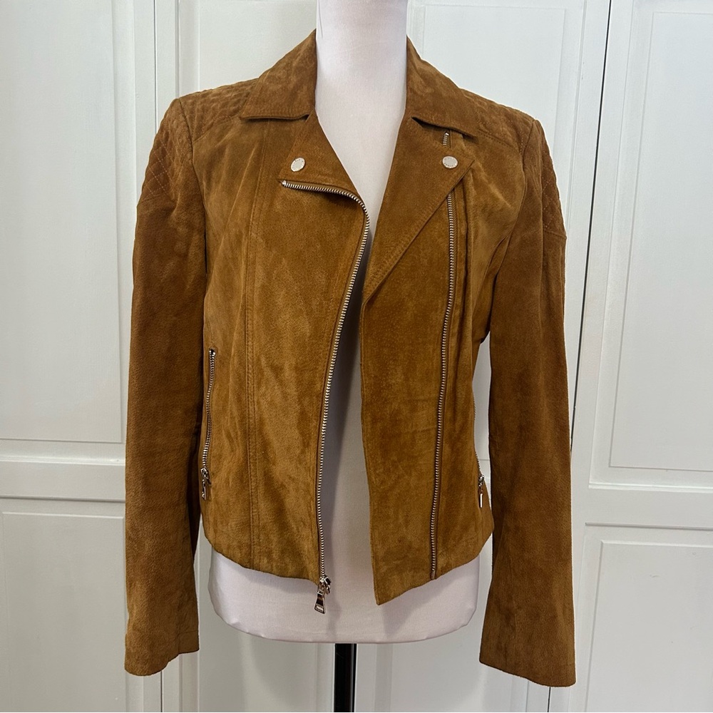 Express Genuine Brown leather Moto Jacket M